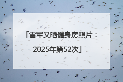 雷军又晒健身房照片：2025年第52次