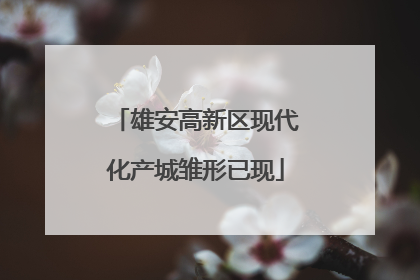 雄安高新区现代化产城雏形已现
