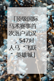 顶级国际马术赛事首次落户武汉，547对人马“飞跃”英雄城