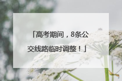 高考期间，8条公交线路临时调整！