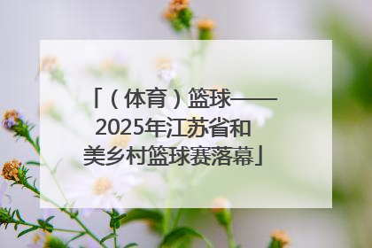 （体育）篮球——2025年江苏省和美乡村篮球赛落幕