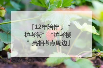 12年陪伴，“护考街”“护考楼”亮相考点周边