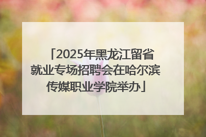 2025年黑龙江留省就业专场招聘会在哈尔滨传媒职业学院举办