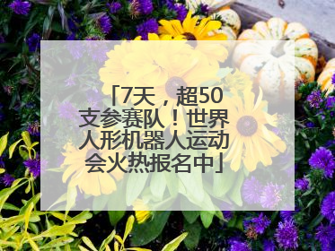 7天，超50支参赛队！世界人形机器人运动会火热报名中