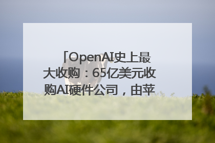 OpenAI史上最大收购：65亿美元收购AI硬件公司，由苹果前设计总监创办